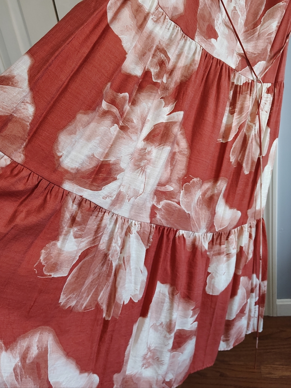 Simply Vera Wang Smocked Crosshatch Crepe Dress XL - Picture 5 of 13